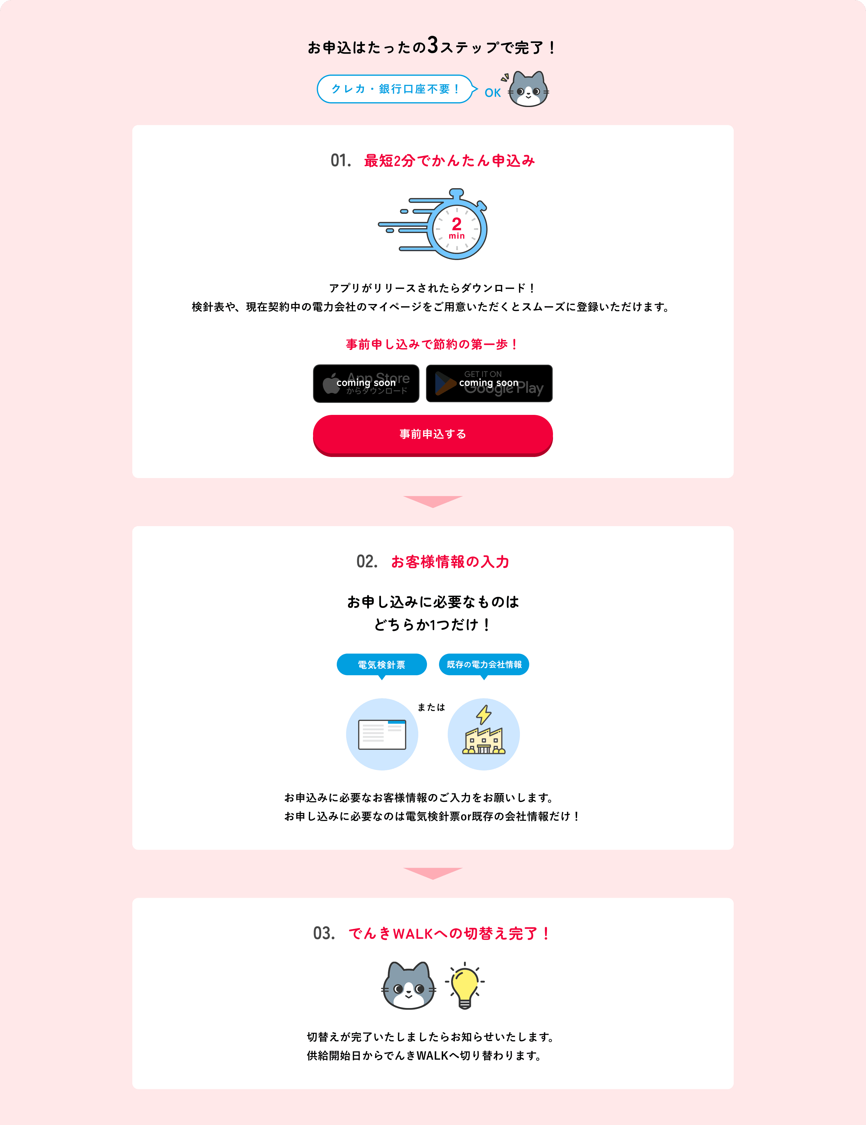 お申し込みは3ステップ！