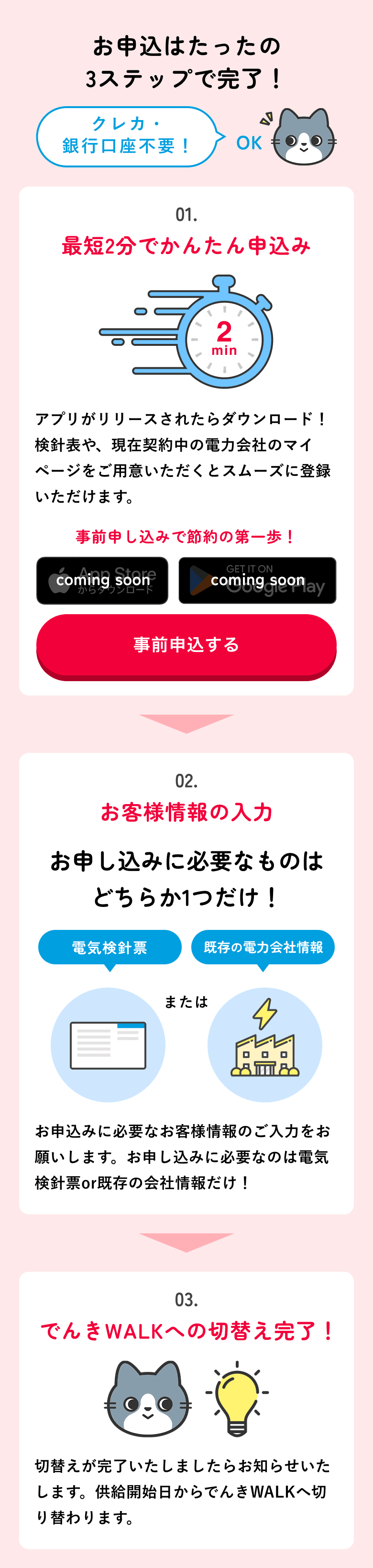 お申し込みは3ステップ！