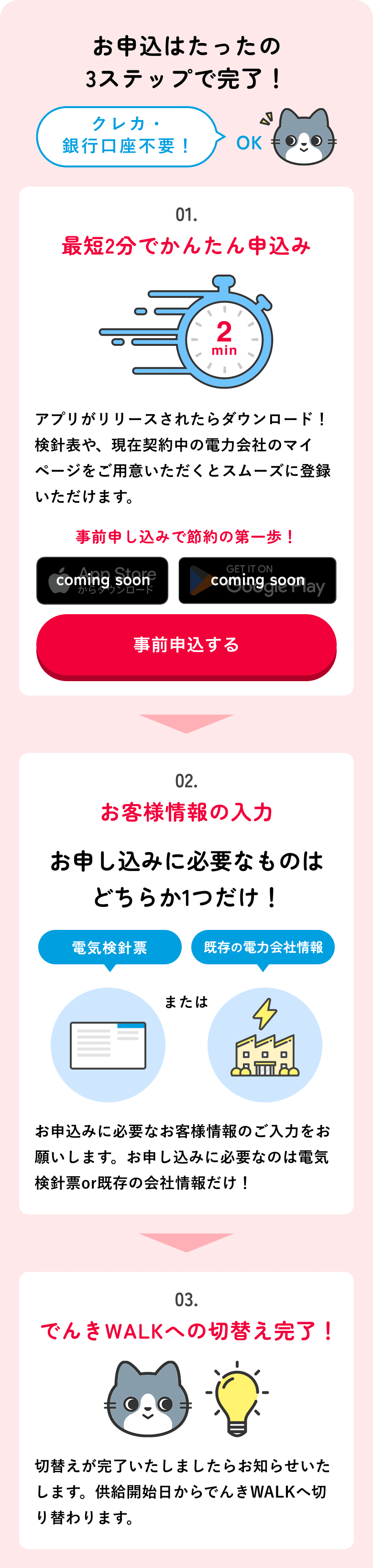 お申し込みは3ステップ！